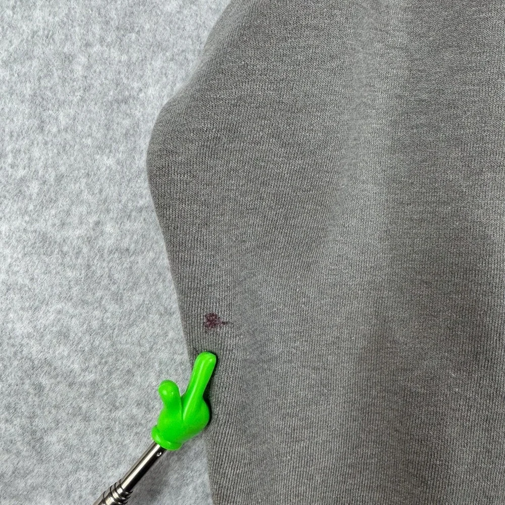 The North Face Hoodie Mens Large Gray Pullover Fleece Sweatshirt‎ Vertical Logo